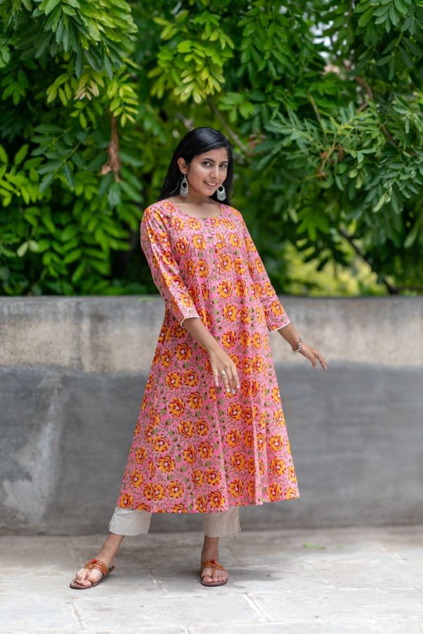 Alankrita Kurta - Dark Pink, L