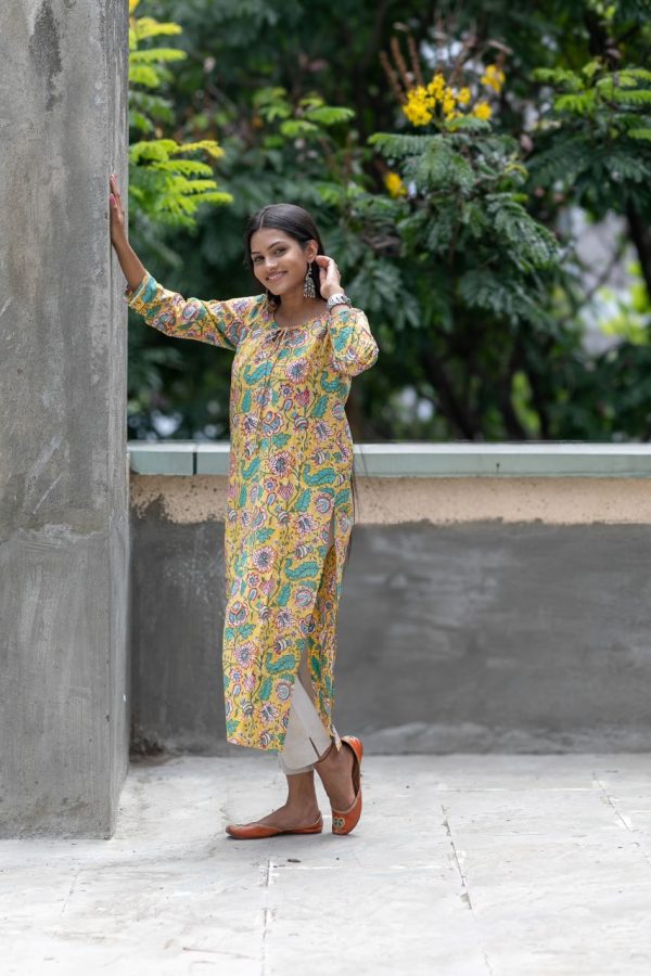 Alankrita Kurta - Lemon Yellow, S