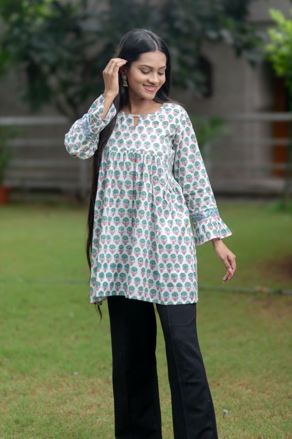 Nirjara Kurti - Aqua Green, M