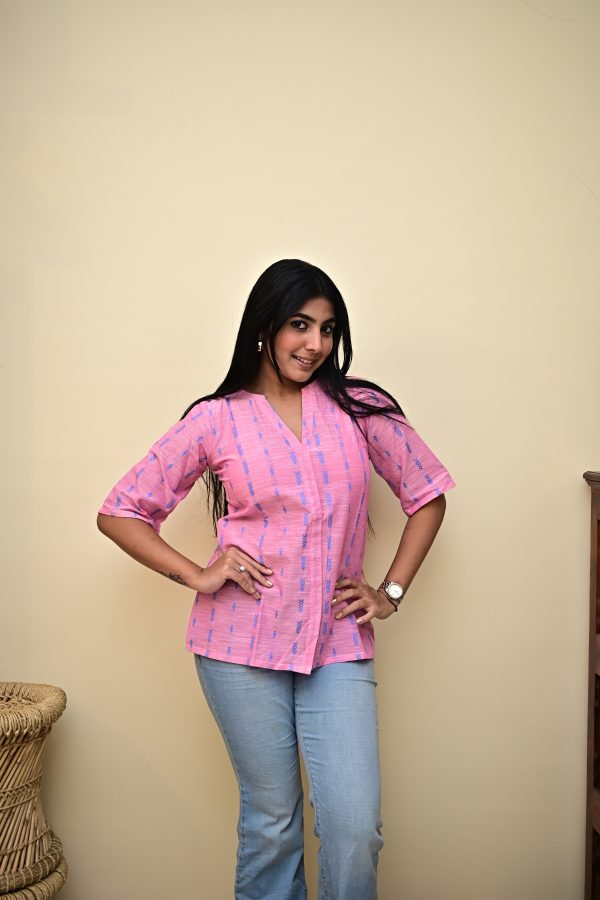 Short Tops Civara back button - Pink, S