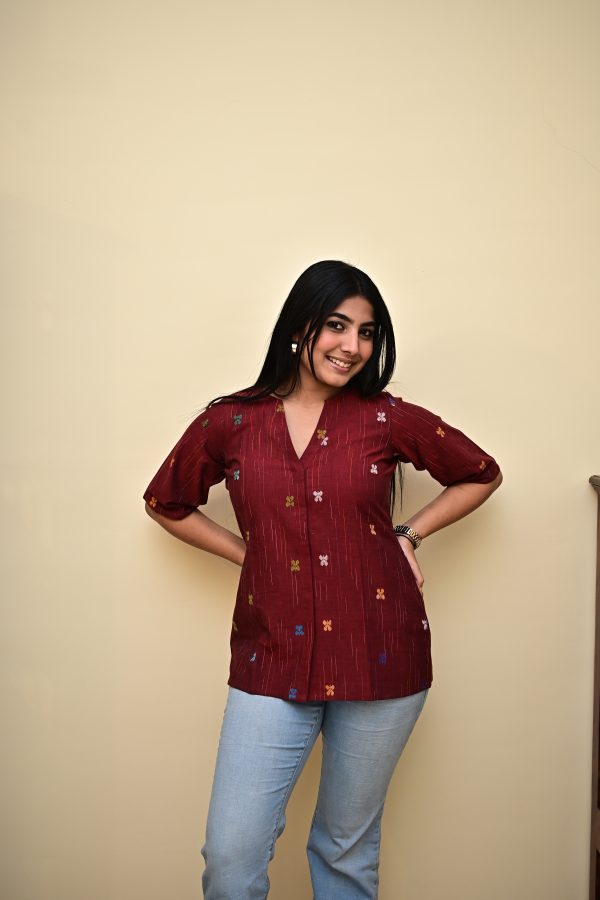 Short Tops Civara back button