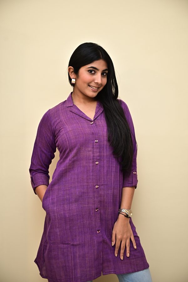 Paakhi Khadi Tunics - Purple, S