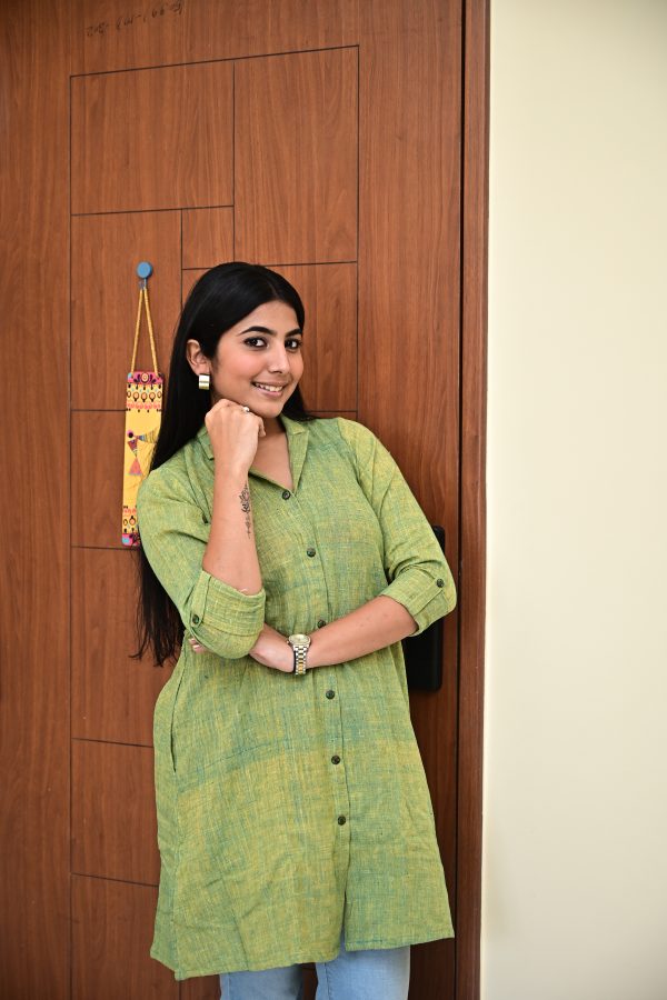 Paakhi Khadi Tunics - Green, M